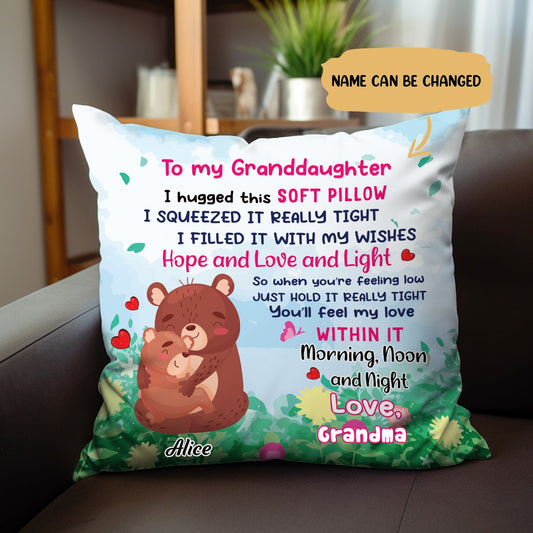 Family - To Daughter Granddaughter Son Grandson I Hugged Hug This Pillow - Personalized Pillow - Makezbright Gifts