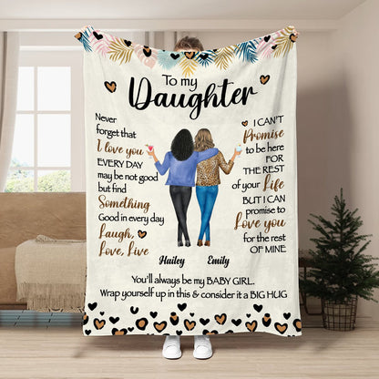 Family - To My Daughter Never Forget That I Love You - Personalized Blanket (II) - Makezbright Gifts