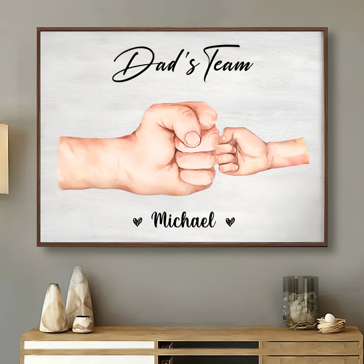 Family - Together We're A Team - Personalized Poster - Makezbright Gifts