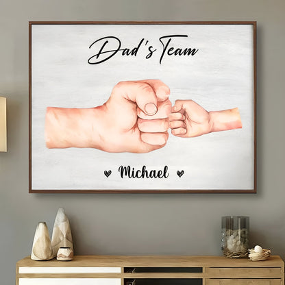 Family - Together We're A Team - Personalized Poster - Makezbright Gifts