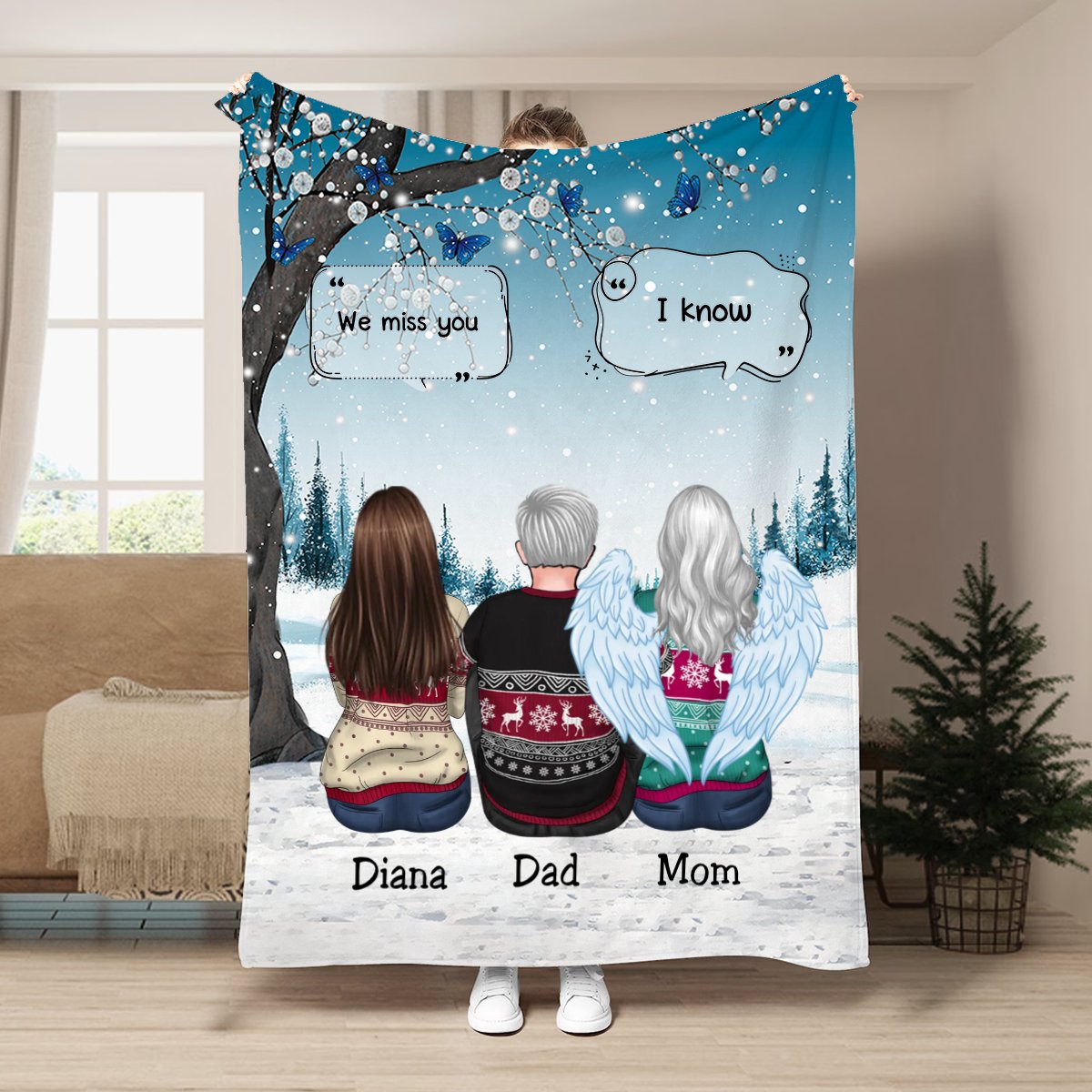 Family - We Miss You - Personalized Blanket - Makezbright Gifts