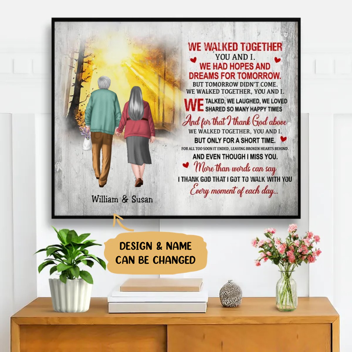 Family - We Walked Together You And I We Had Hopes And Dreams - Personalized Poster - Makezbright Gifts