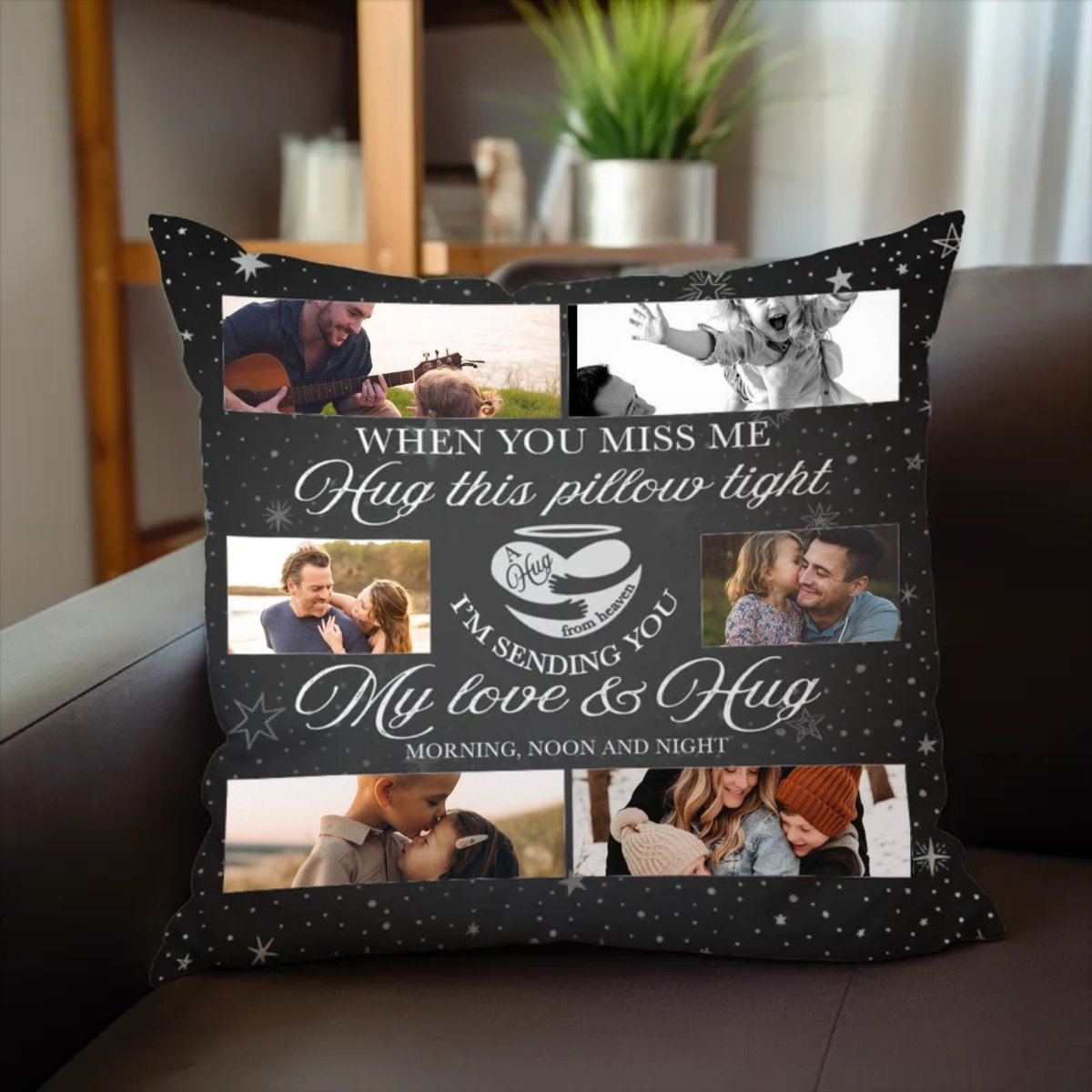 Family - When You Miss Me Hug This Pillow - Personalized Pillow (HJ) - Makezbright Gifts