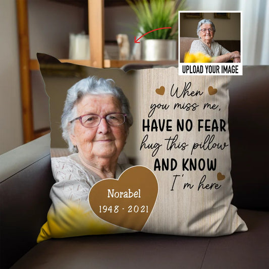 Family - When You Miss Me - Personalized Pillow - Makezbright Gifts