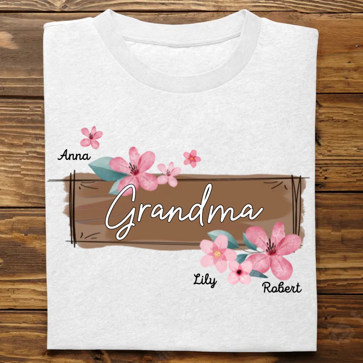 Family - Wildflower Art As A Gift For Grandma And Kids - Personalized T - shirt - Makezbright Gifts