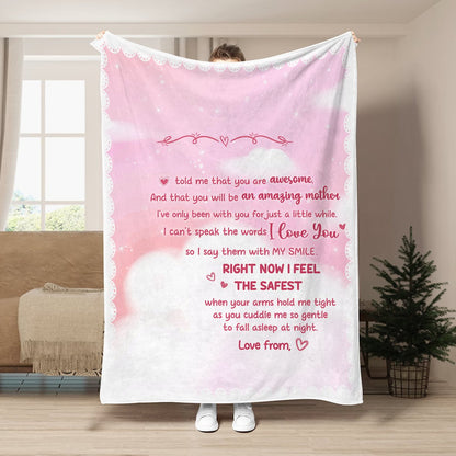 Family - You Are Awesome Mommy Grandma - Personalized Blanket - Makezbright Gifts