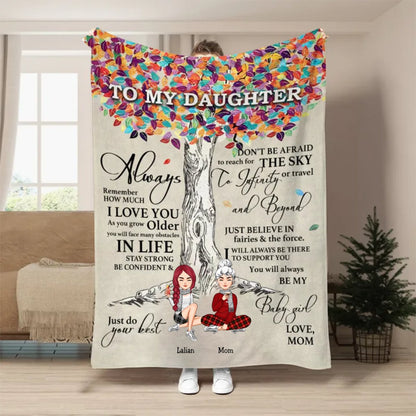 Family - You Will Always Be My Baby Girl - Personalized Blanket - Makezbright Gifts