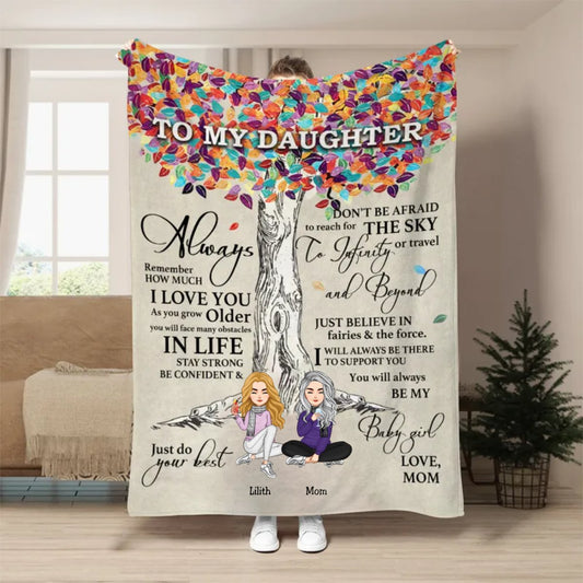 Family - You Will Always Be My Baby Girl - Personalized Blanket - Makezbright Gifts