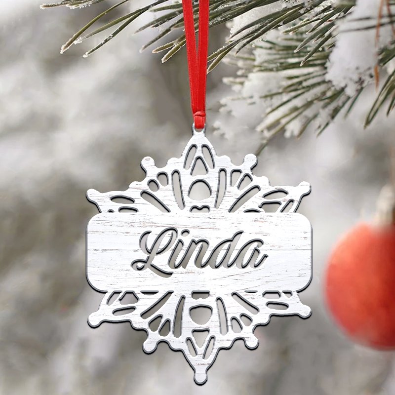 Fantasies Snowflake Ornament - Personalized Christmas Ornament (V3) - Makezbright Gifts