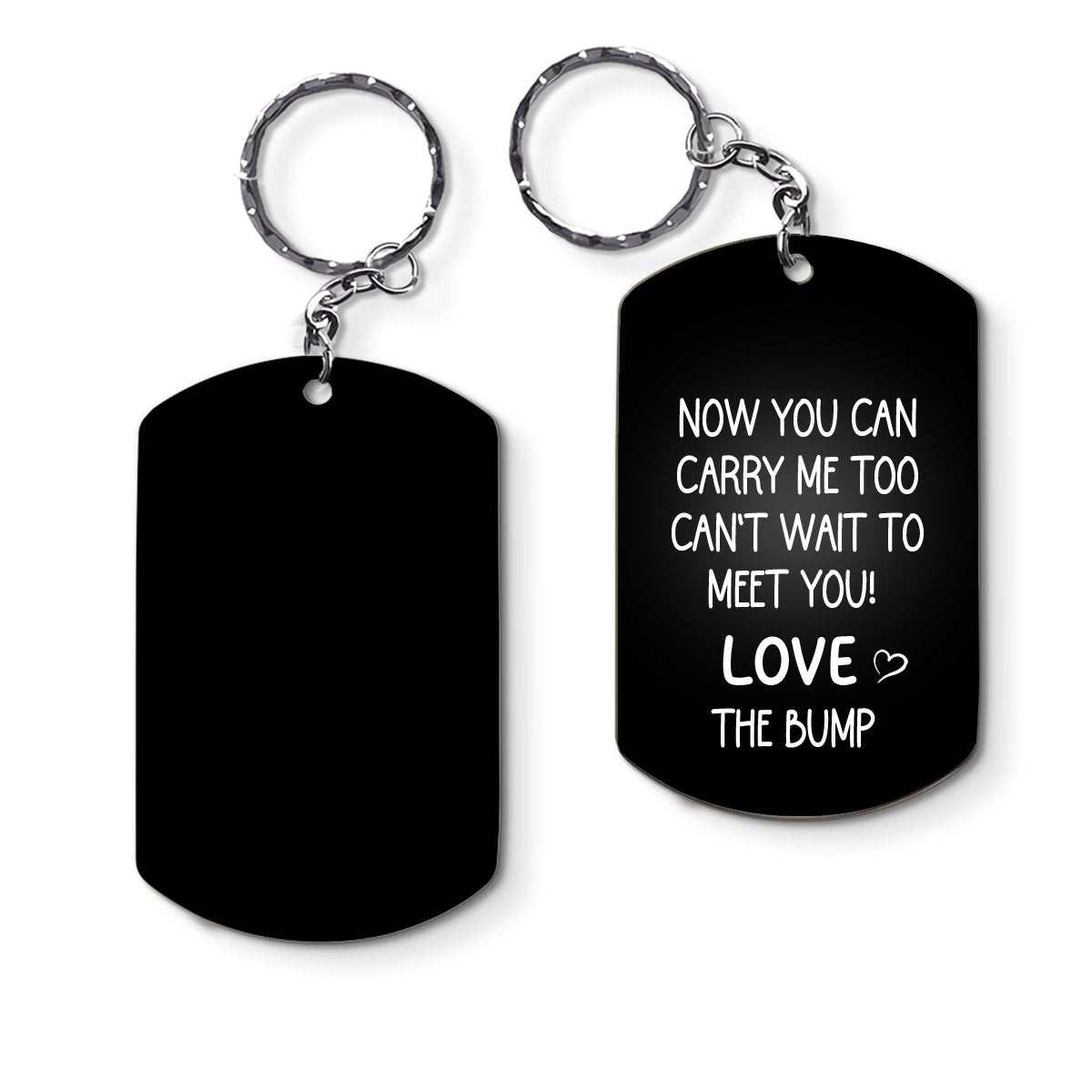 Father - Custom Photo To Daddy Now You Can Carry Me Too - Personalized Keychain - Makezbright Gifts