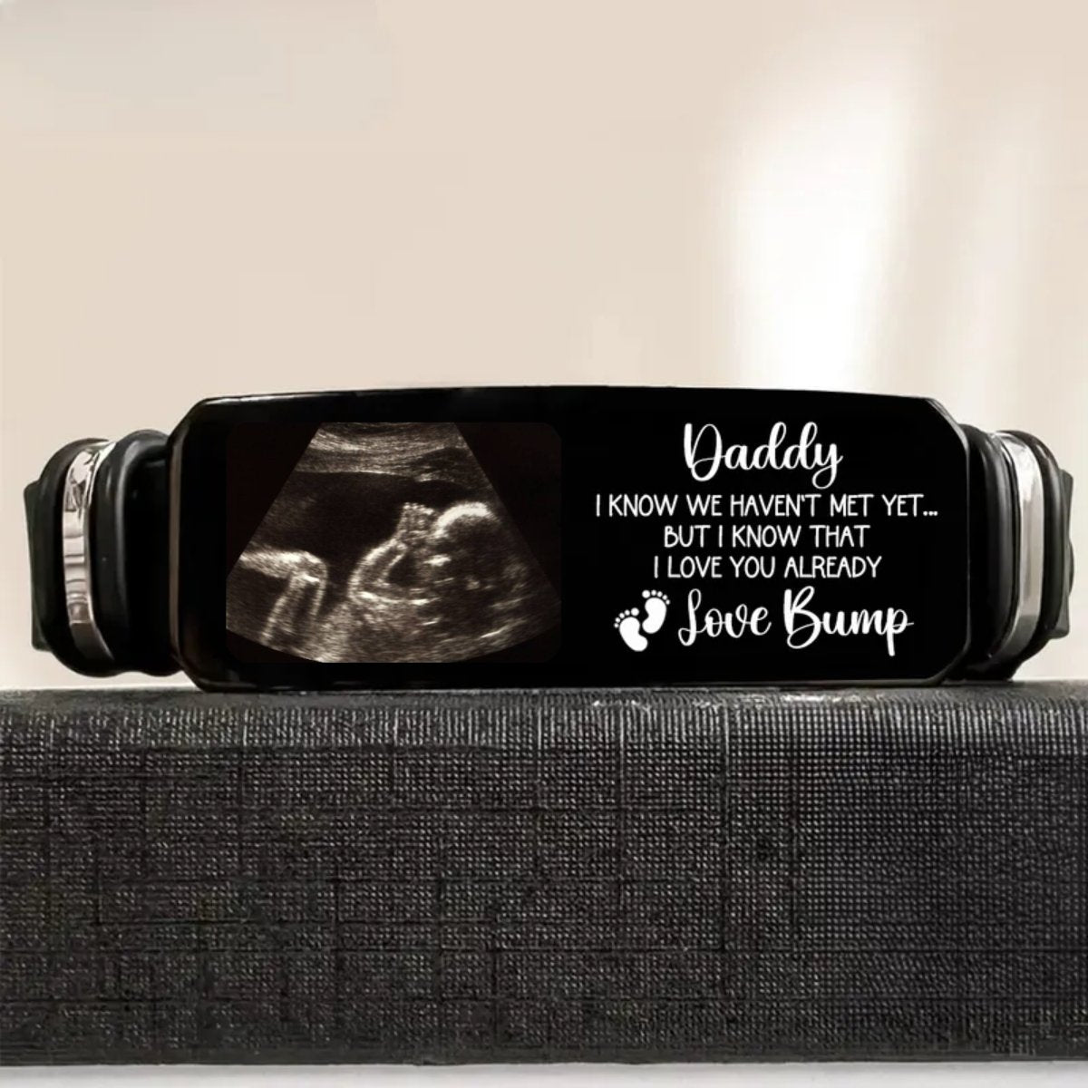 Father - Daddy I Know We Haven't Met Yet But I Know That I Love You - Personalized Photo Bracelet - Makezbright Gifts