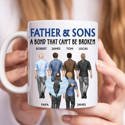 Father - Father And Sons A Bond That Can's Be Broken - Personalized Mug (QH) - Makezbright Gifts