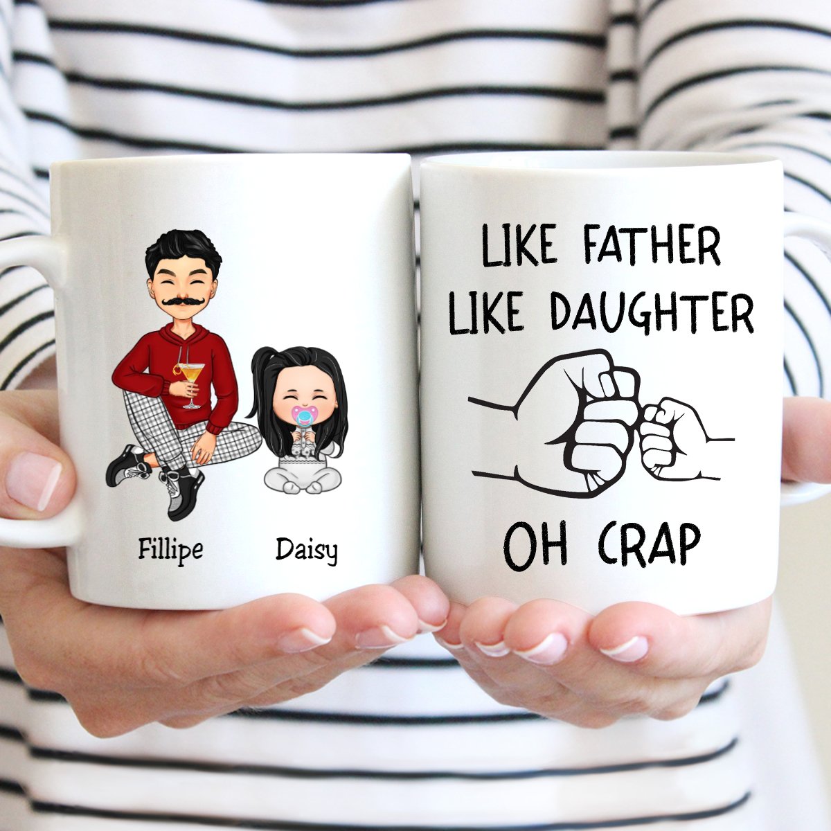 Father - Like Father Like Daughter - Personalized Mug (LH) - Makezbright Gifts