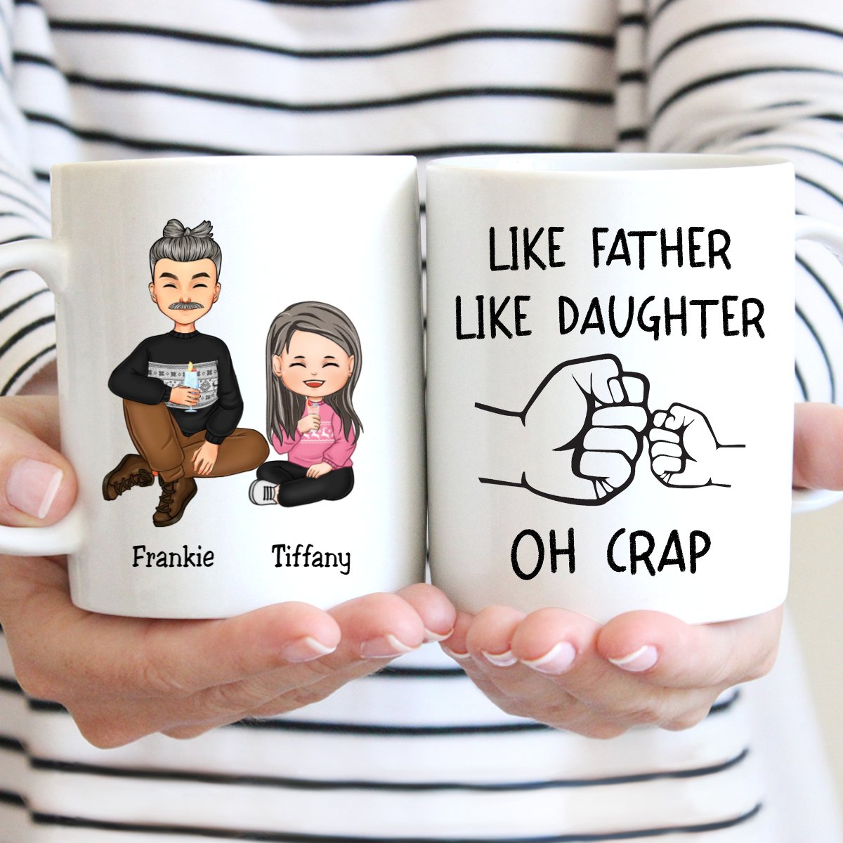 Father - Like Father Like Daughter - Personalized Mug (LH) - Makezbright Gifts