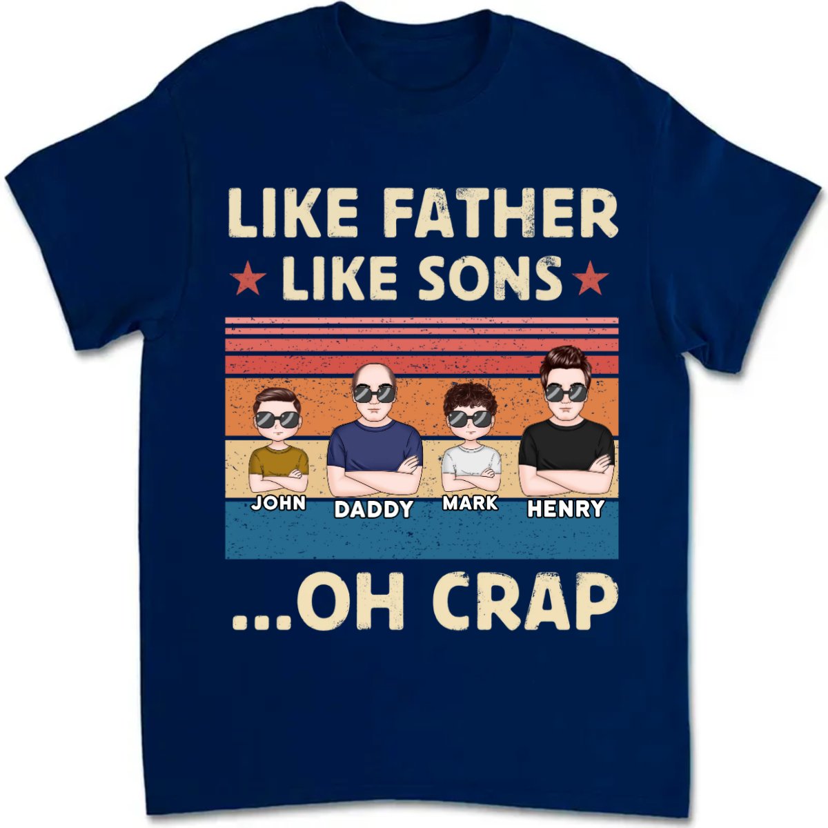 Father - Like Father Like Son - Personalized T - Shirt - Makezbright Gifts