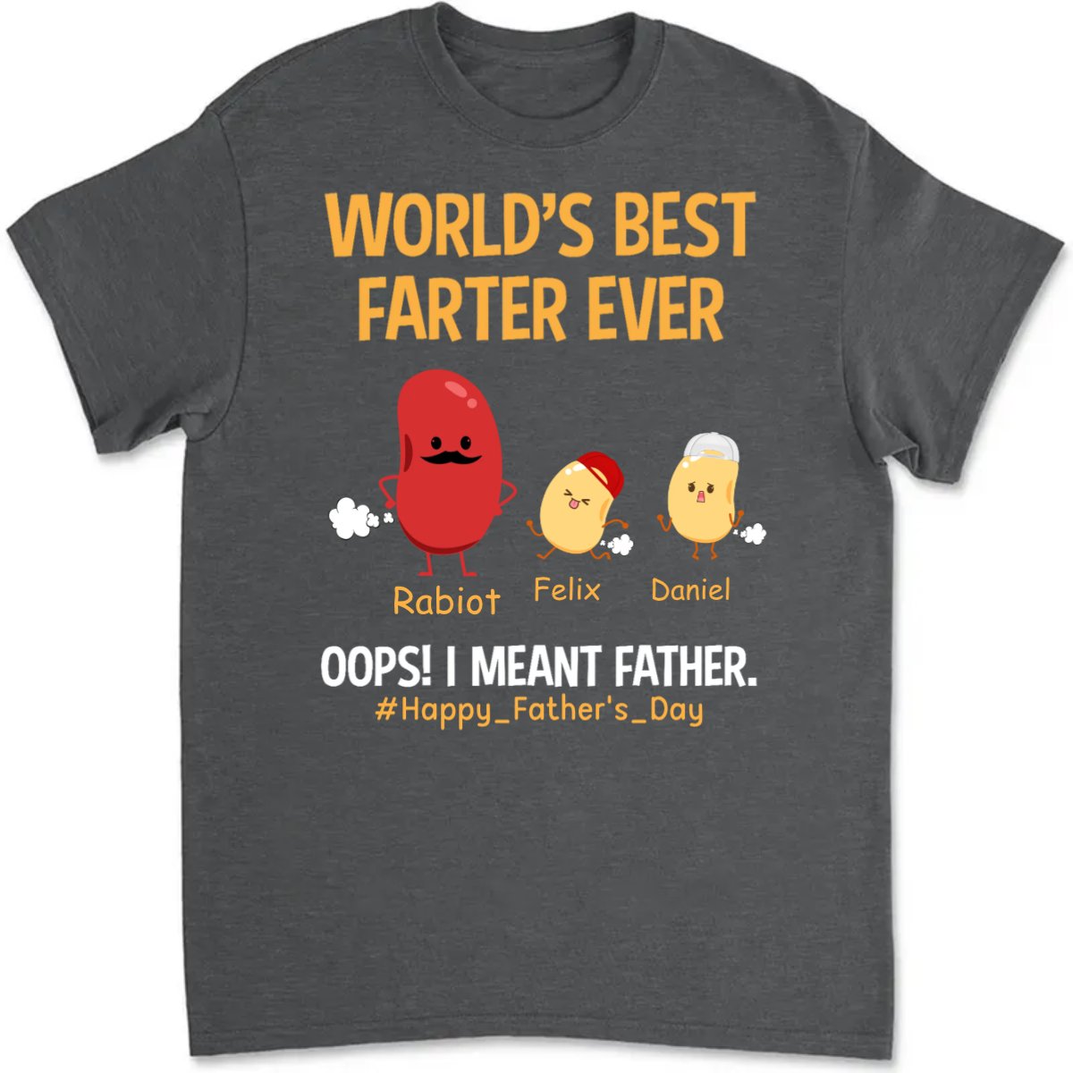 Father - World's Best Farter Ever - Personalized Unisex T - shirt - Makezbright Gifts