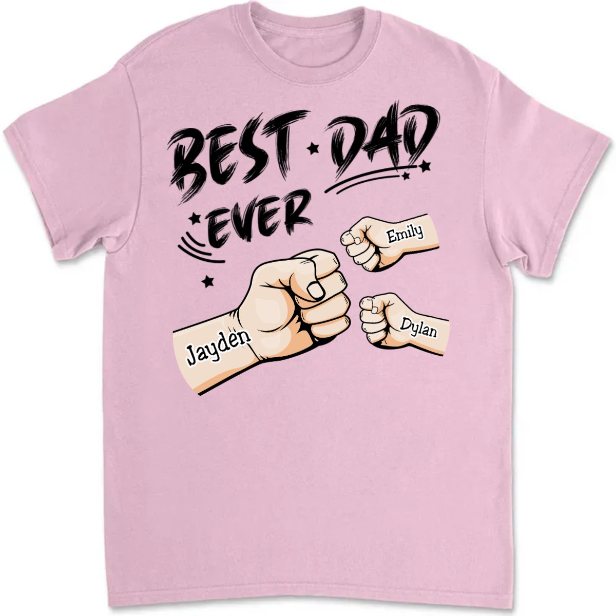 Father's Day - Best Dad Ever - Personalized T - shirt - Makezbright Gifts