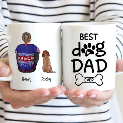 Father's Day - Best Dog Dad Ever - Personalized Mug - Makezbright Gifts