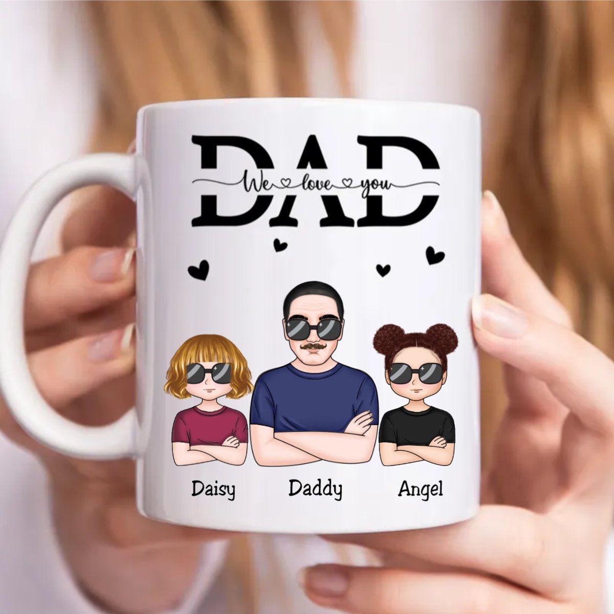 Father's Day - Dad I Love You - Personalized Mug - Makezbright Gifts