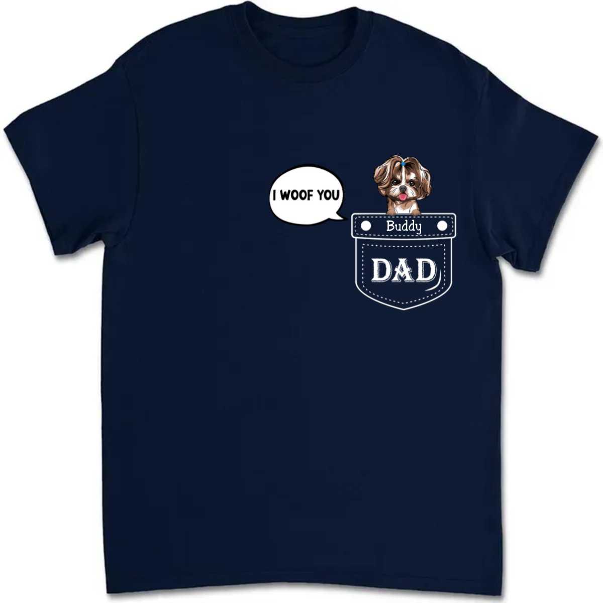 Father's Day - Dog In The Pocket Gift For Dog Lovers - Personalized T - shirt (TT) - Makezbright Gifts