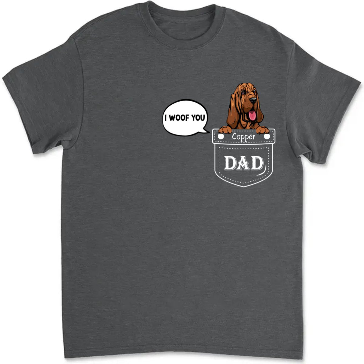 Father's Day - Dog In The Pocket Gift For Dog Lovers - Personalized T - shirt (TT) - Makezbright Gifts