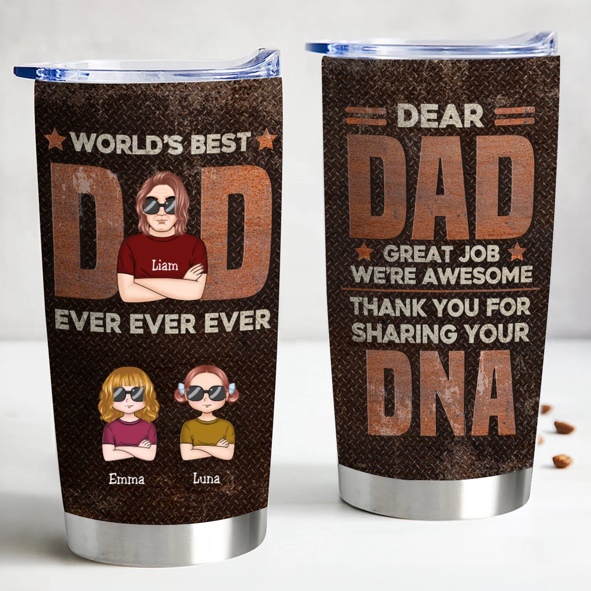 Father's Day - Great Job We're Awesome Thank You For Sharing Your - Personalized Tumbler - Makezbright Gifts