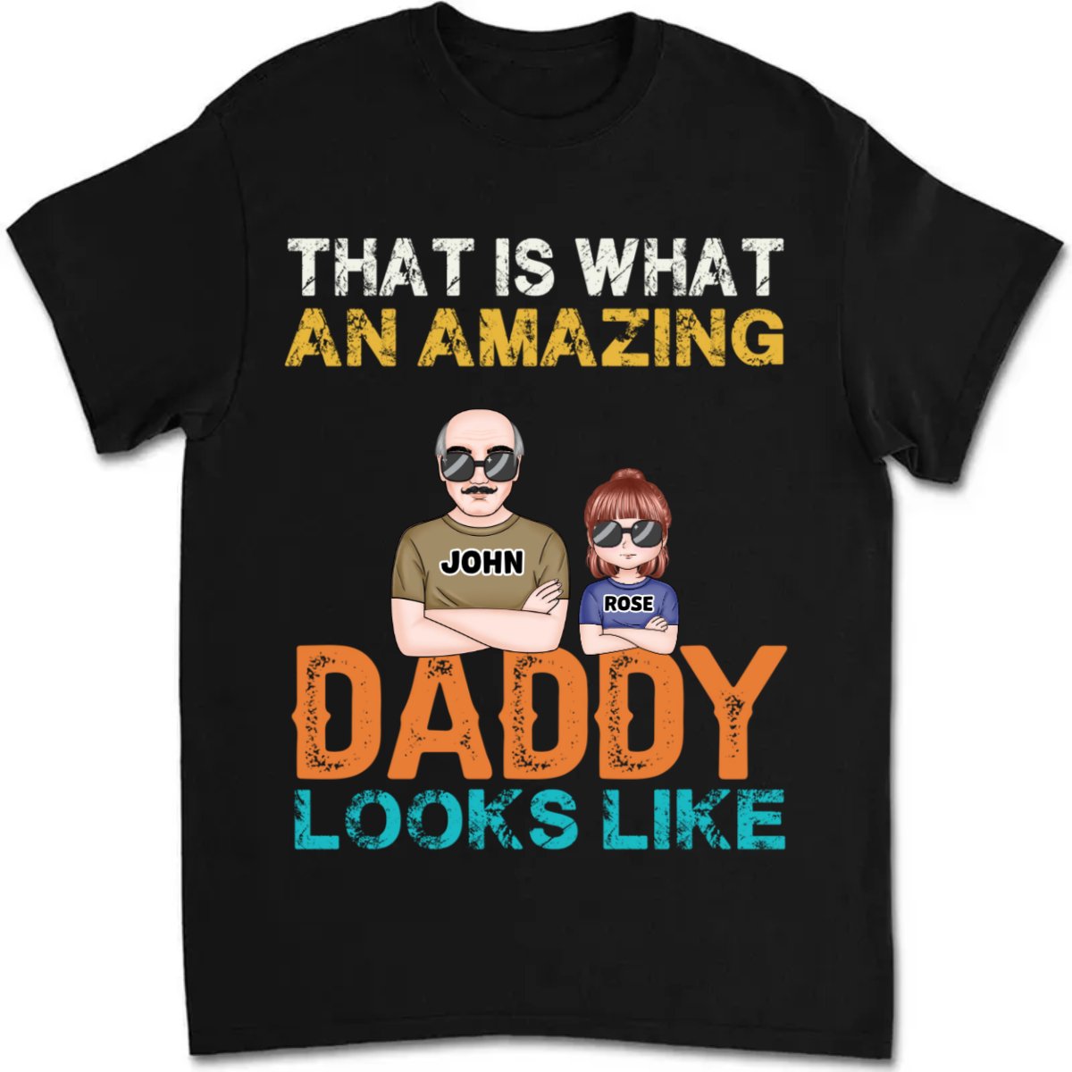 Father's Day - That Is What An Amazing Daddy Looks Like - Personalized T - shirt - Makezbright Gifts