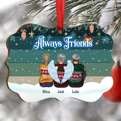 Friends - Always Friends (Green) - Personalized Acrylic Ornament - Makezbright Gifts