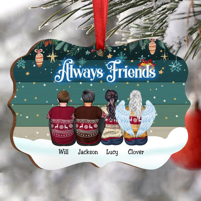 Friends - Always Friends (Green) - Personalized Acrylic Ornament - Makezbright Gifts