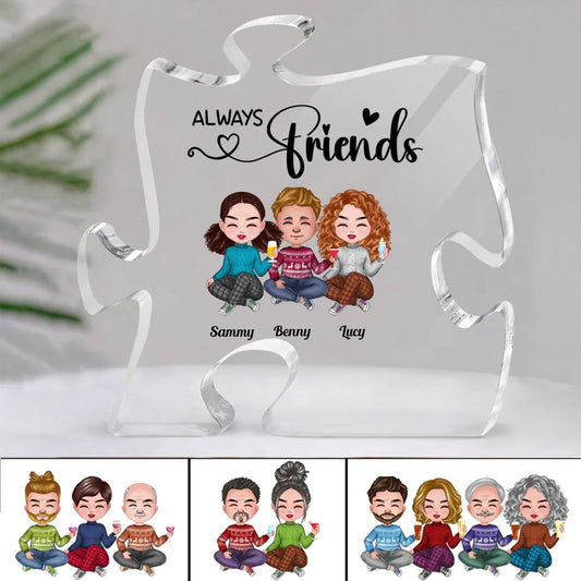 Friends - Always Friends - Personalized Acrylic Plaque - Makezbright Gifts