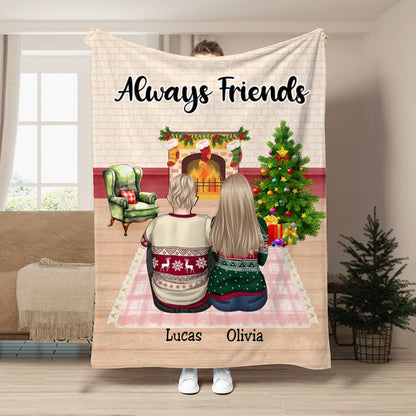 Friends - Always Friends - Personalized Blanket - Makezbright Gifts