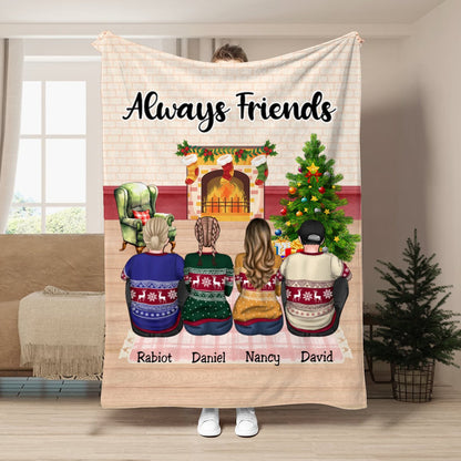 Friends - Always Friends - Personalized Blanket - Makezbright Gifts