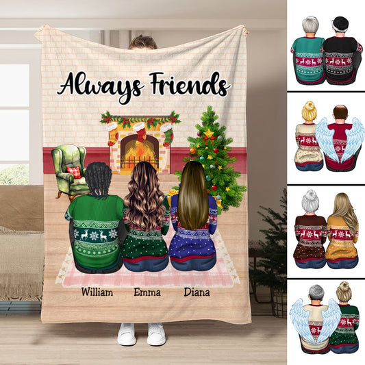 Friends - Always Friends - Personalized Blanket - Makezbright Gifts