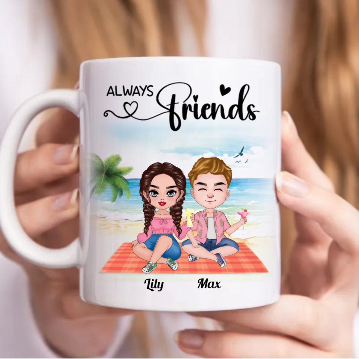 Friends - Always Friends - Personalized Mug (BB) - Makezbright Gifts