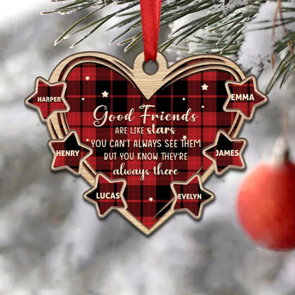 Friends - Friends Are Like Star - Personalized Acrylicen Ornament - Makezbright Gifts