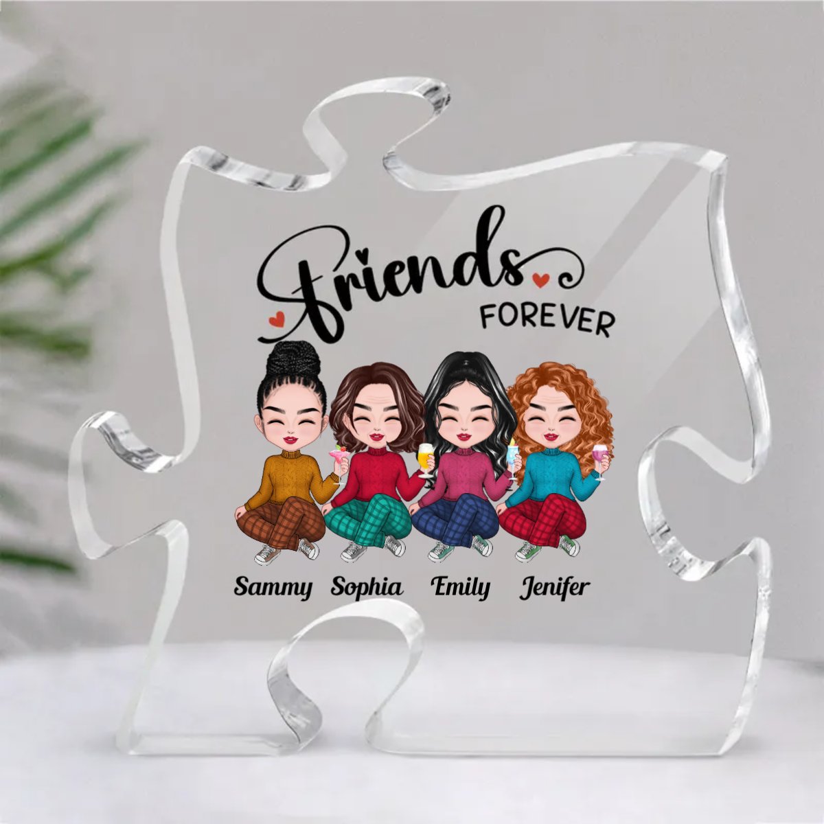 Friends - Friends Forever - Personalized Acrylic Plaque - Makezbright Gifts