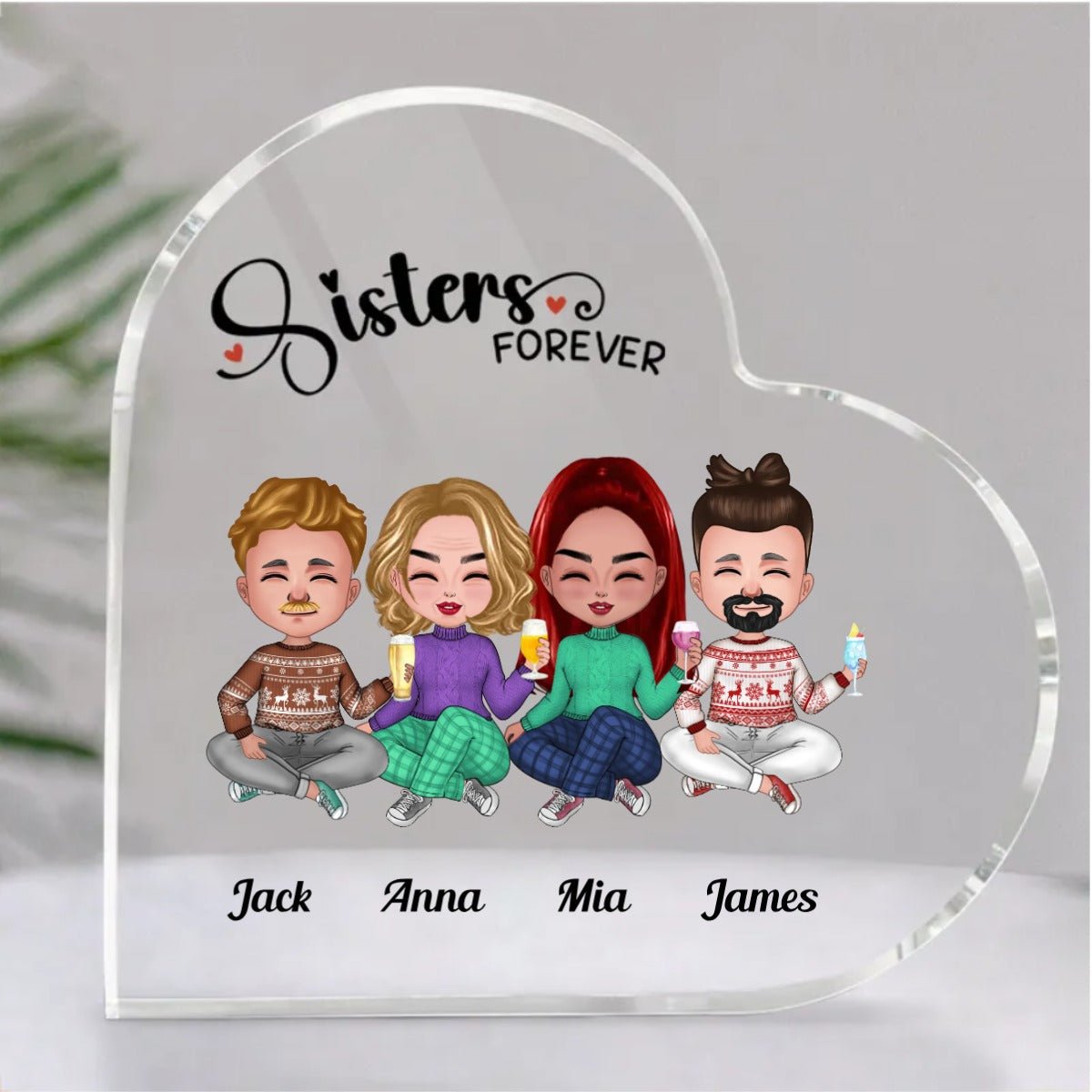 Friends - Friends Forever - Personalized Acrylic Plaque (LH) - Makezbright Gifts