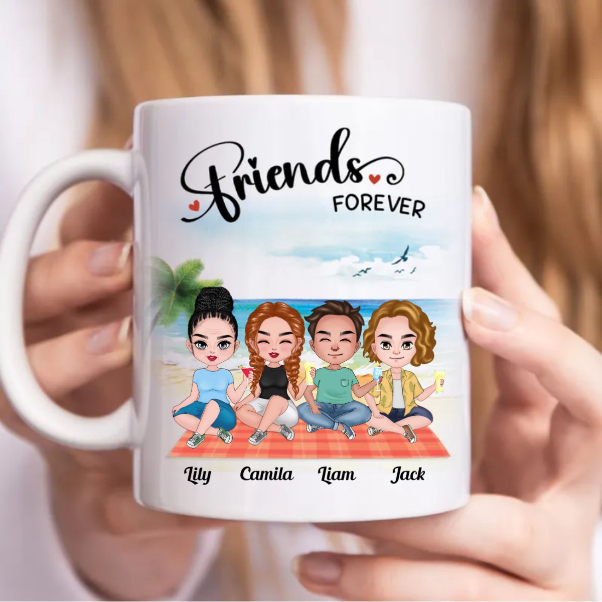 Friends - Friends Forever - Personalized Mug (BB) - Makezbright Gifts