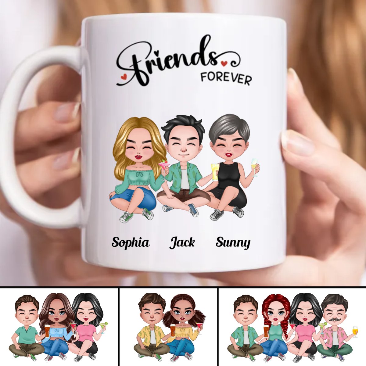 Friends - Friends Forever - Personalized Mug (TB) - Makezbright Gifts