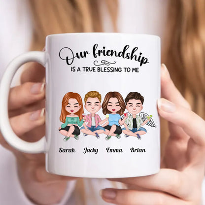 Friends - Our Friendship Is A True Blessing To Me - Personalized Mug (LL) - Makezbright Gifts