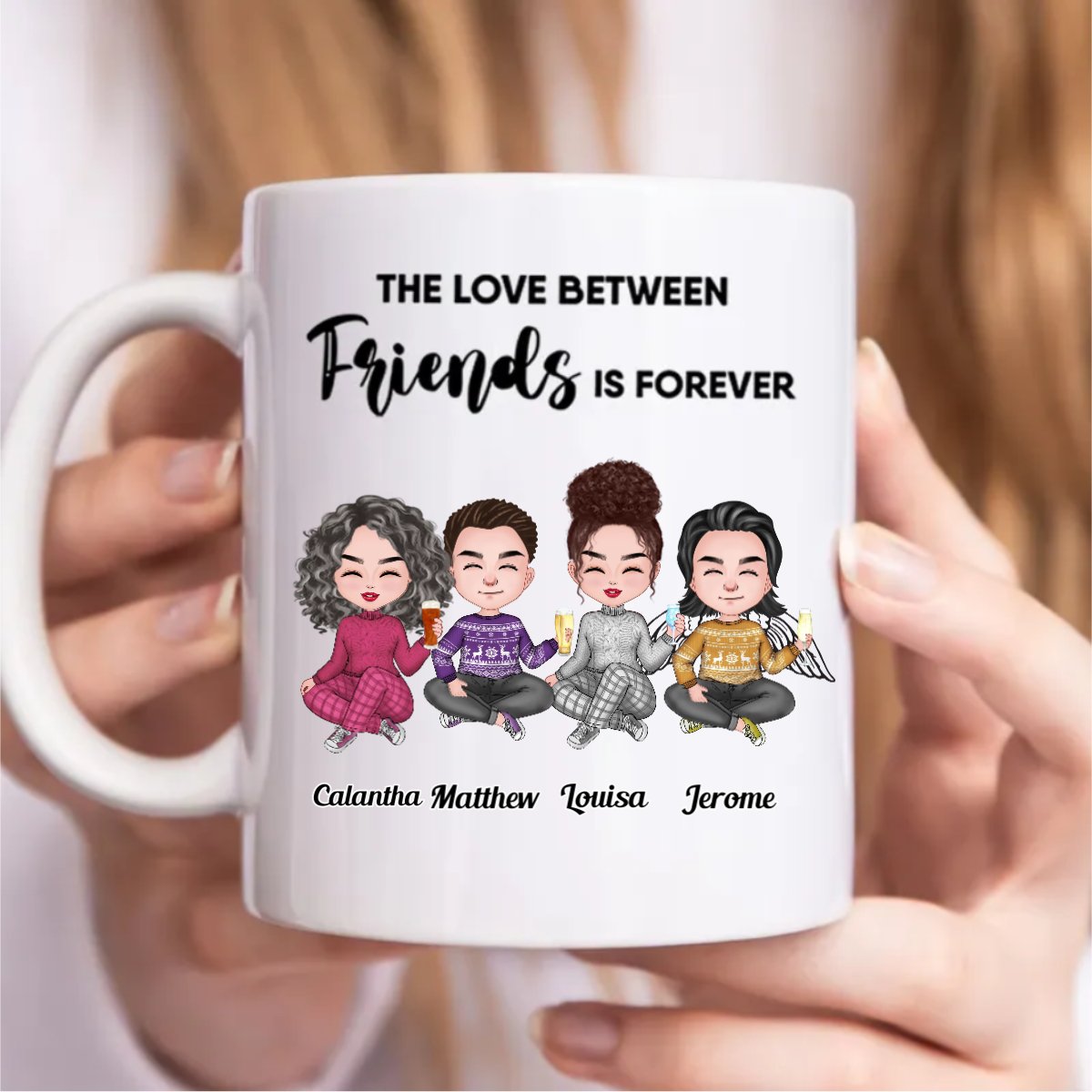 Friends - The Love Between Friends Is Forever - Personalized Mug (CB) - Makezbright Gifts