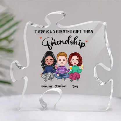 Friends - There Is No Greater Gift Than Friendship - Personalized Acrylic Plaque - Makezbright Gifts