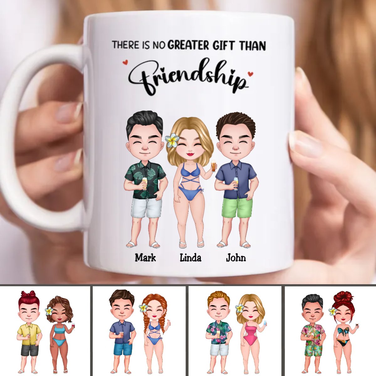 Friends - There Is No Greater Gift Than Friendship - Personalized Mug - Makezbright Gifts