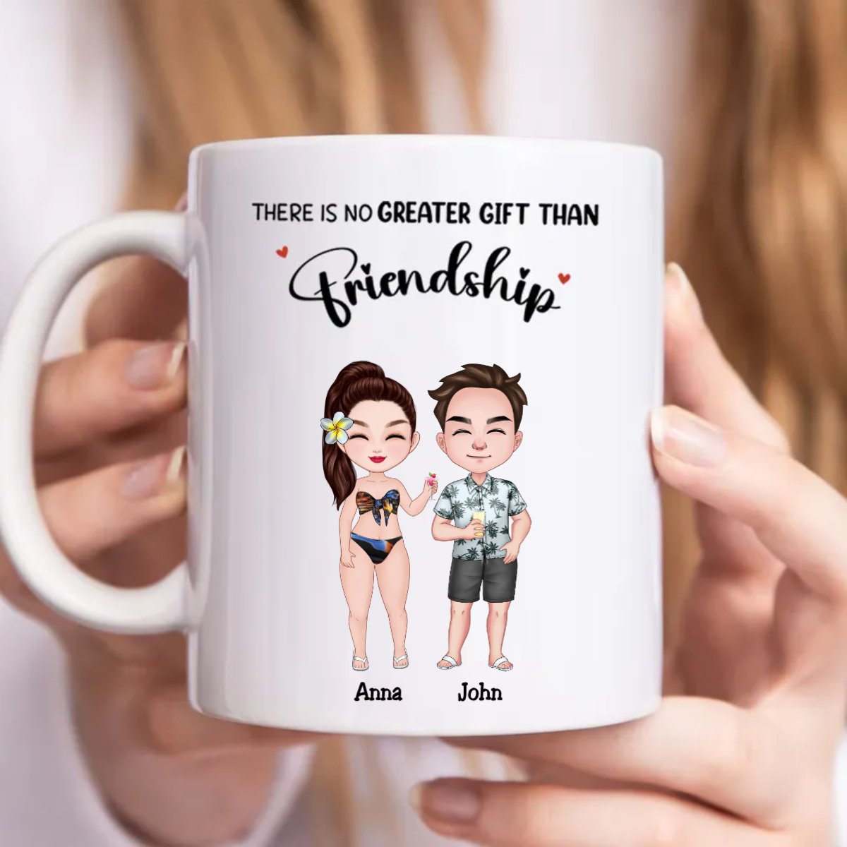 Friends - There Is No Greater Gift Than Friendship - Personalized Mug - Makezbright Gifts