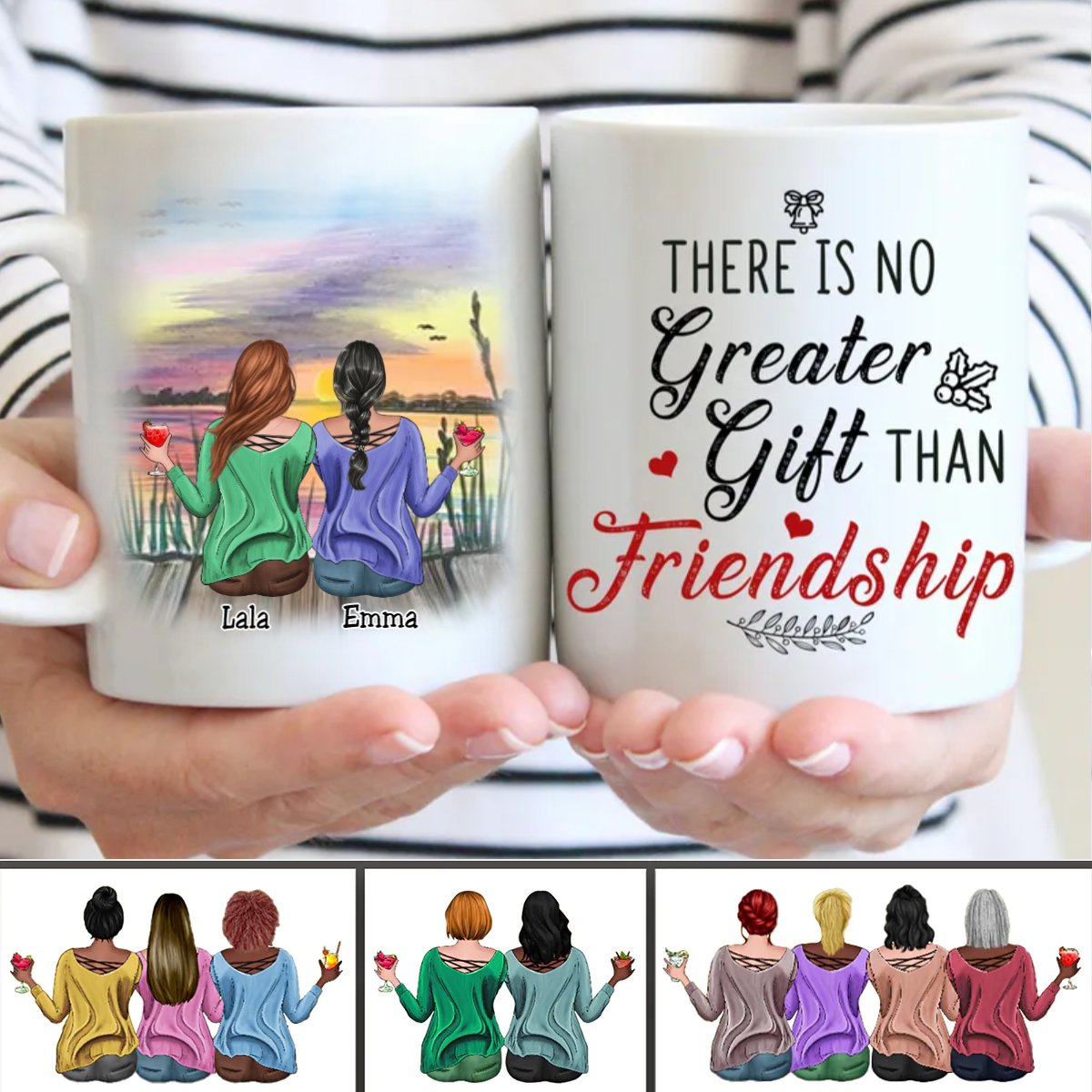 Friends - There Is No Greater Gift Than Friendship - Personalized Mug (Ver 4) - Makezbright Gifts