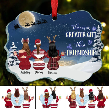 Friends - There Is No Greater Gift Than Friendship - Personalized Ornament (LH) - Makezbright Gifts