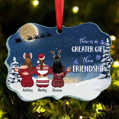 Friends - There Is No Greater Gift Than Friendship - Personalized Ornament (LH) - Makezbright Gifts