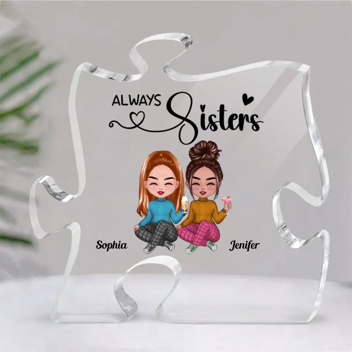 Friends - Together Forever - Personalized Acrylic Plaque - Makezbright Gifts