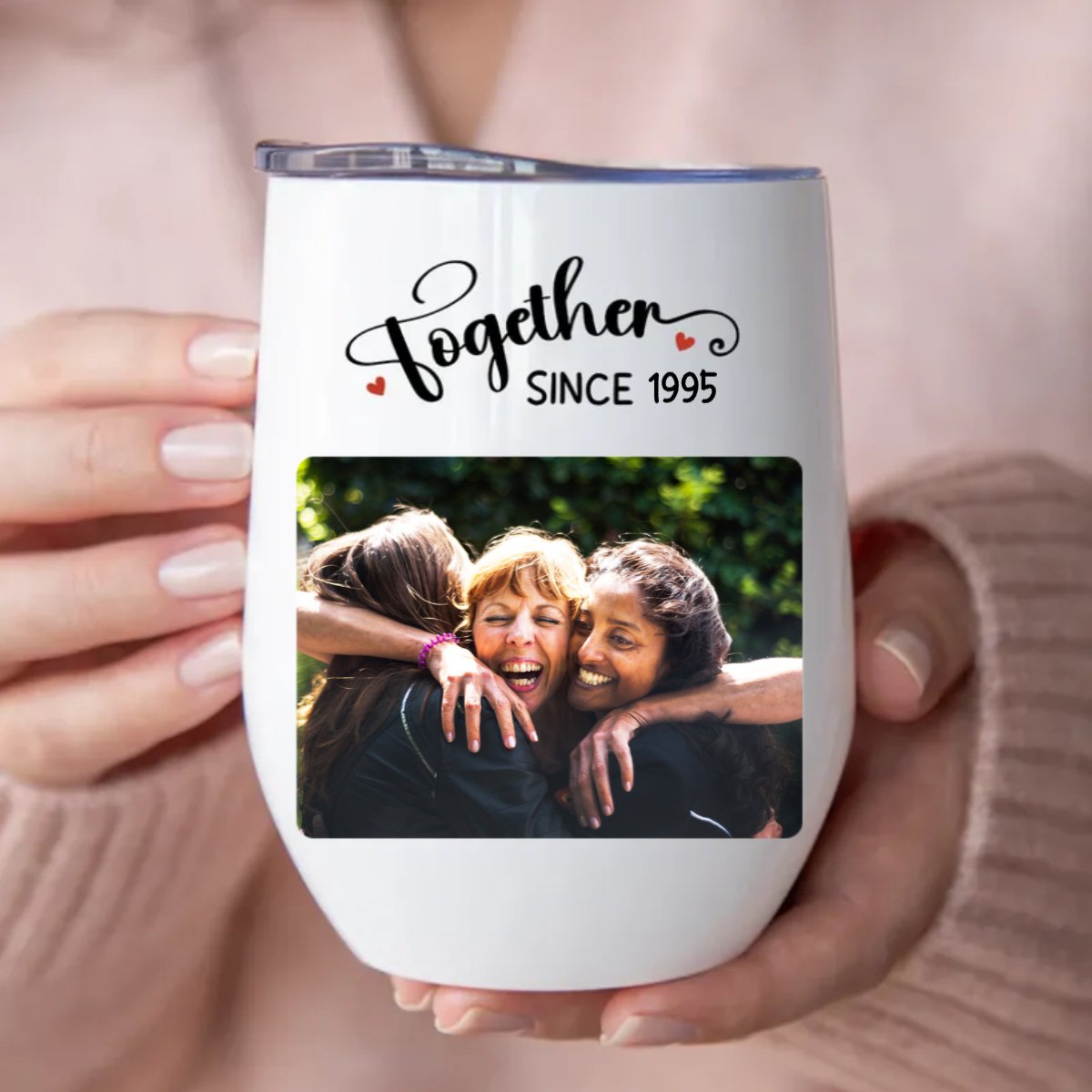 Friends - Together Since - Personalized Wine Tumbler (LH) - Makezbright Gifts