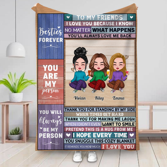 Friends - You Are My Person - Personalized Blanket - Makezbright Gifts